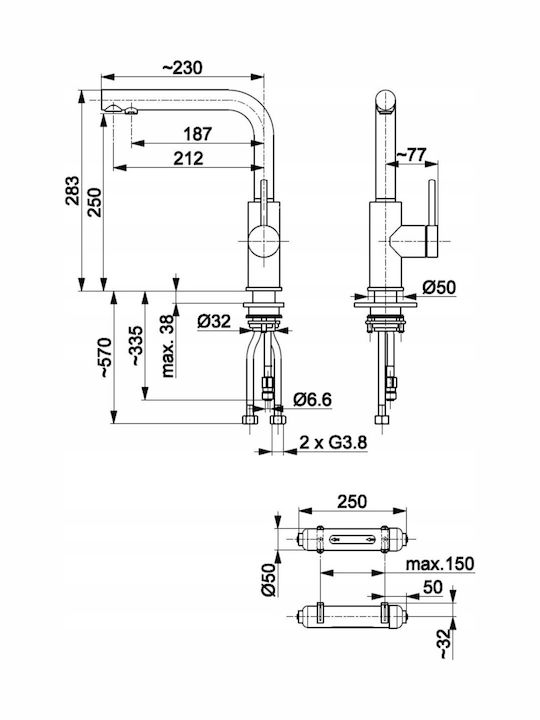 KFA Kitchen Faucet Counter Inox