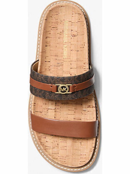 Mandy Signature Flat Γυναικεία Σανδάλια Καφέ