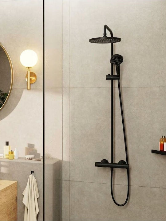 Hansgrohe Στήλη Ντουζ με Μπαταρία Μαύρη