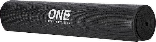 One Fitness Στρώμα Γυμναστικής Yoga Μαύρο (183x61x0.6cm)