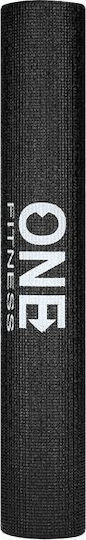 One Fitness Στρώμα Γυμναστικής Pilates Μαύρο (173.5x61cm)