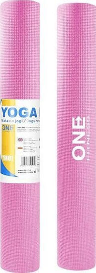 One Fitness Στρώμα Γυμναστικής Pilates Ροζ (173.5x61cm)