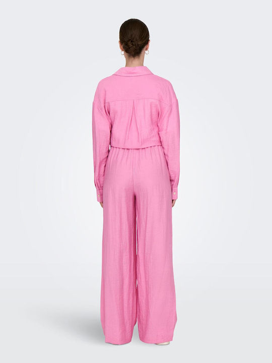 Women's Fabric Trousers Fuchsia
