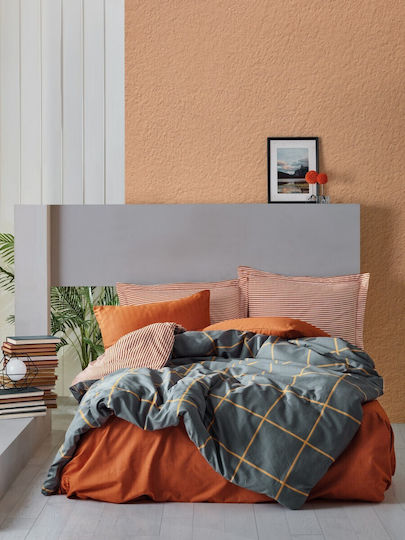 Cotton Box Σετ Διπλή 200x220cm Cinnamon