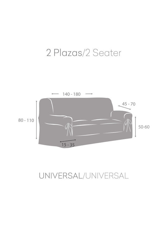 Eysa Turin Elastische Abdeckung für Zweisitziges Sofa C/4 Green 1Stück F623304