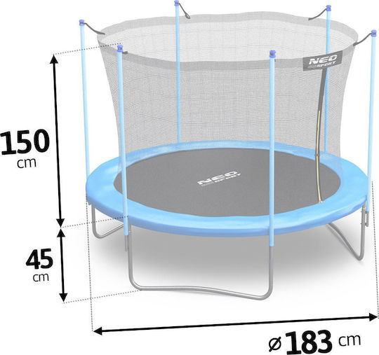 NEO Sport Outdoor Trampoline Diameter 103cm with Net and Ladder