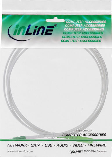 InLine Cablu De Rețea Cu Fibră Optică 0.5m Alb