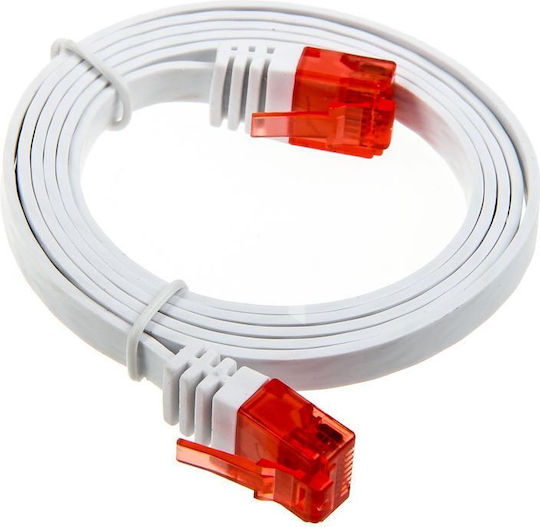 InLine Flat U/UTP Cat.6 Gigabit Network Cable Ethernet 1m White