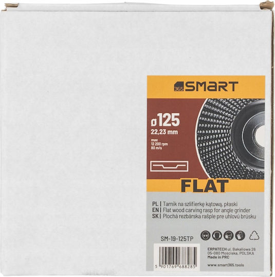 Smart365 Λίμα Γωνιακό Τροχό Επίπεδη 125x 22,23 Mm