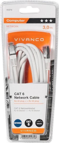 Vivanco F/UTP Кат.6 (Gigabit) Мрежов Кабел Ethernet 3м Бял