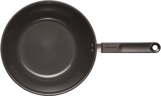 Fiskars Functional Form Wok από Ανοξείδωτο Ατσάλι με Κεραμική Επίστρωση 28cm