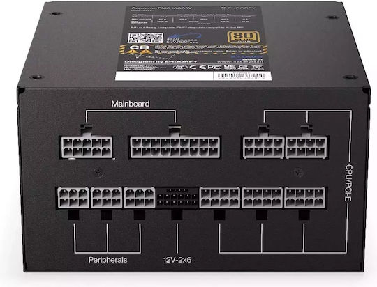 Endorfy Supremo FM6 1000W Black Computer Power Supply Full Modular 80 Plus Gold