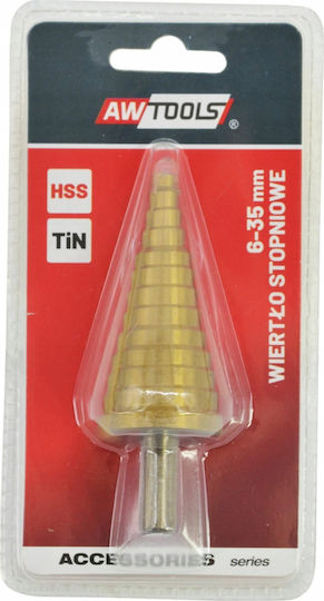 AWTools Burghiu HSS Titan cu Tija Cilindrică pentru Metal