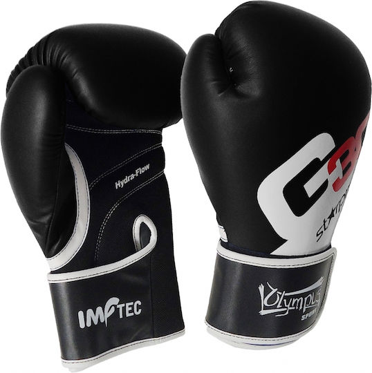 Olympus Sport Starpro G30 Hydraflow Kids Boxing Gloves Made of Synthetic Leather for Competition Black