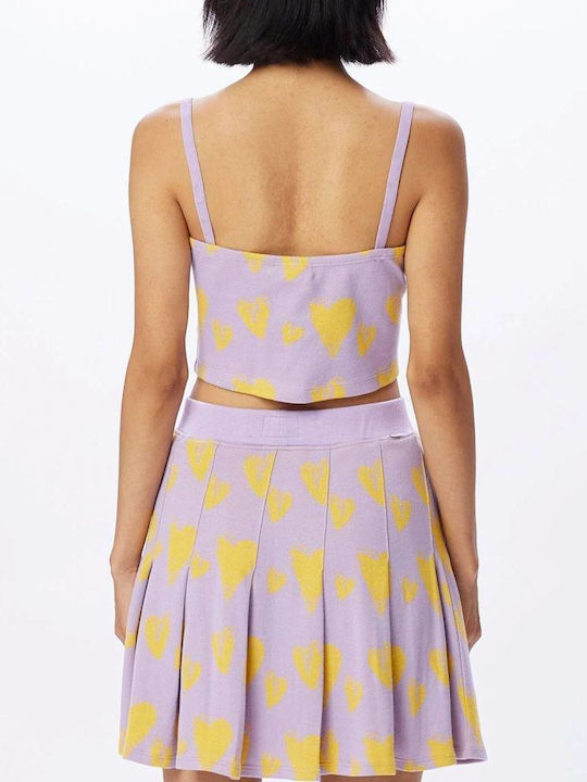 Γυναικείο Crop Top Αμάνικο Lavender