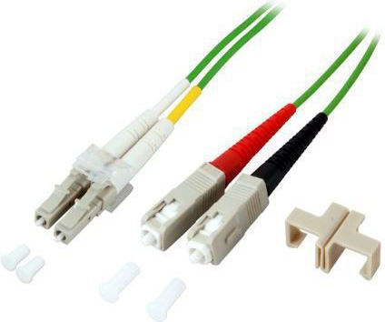 Microconnect Καλώδιο Οπτικής Ίνας LC/UPC-SC/UPC 5m Πράσινο