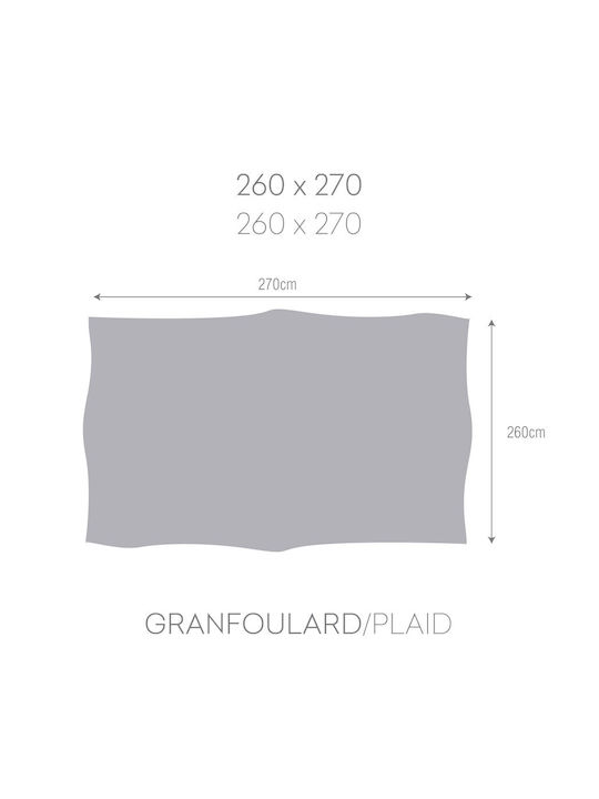 Eysa Eysa Ριχτάari Dreisitzer-Sofa Wurf 260x270cm Silber Rosa