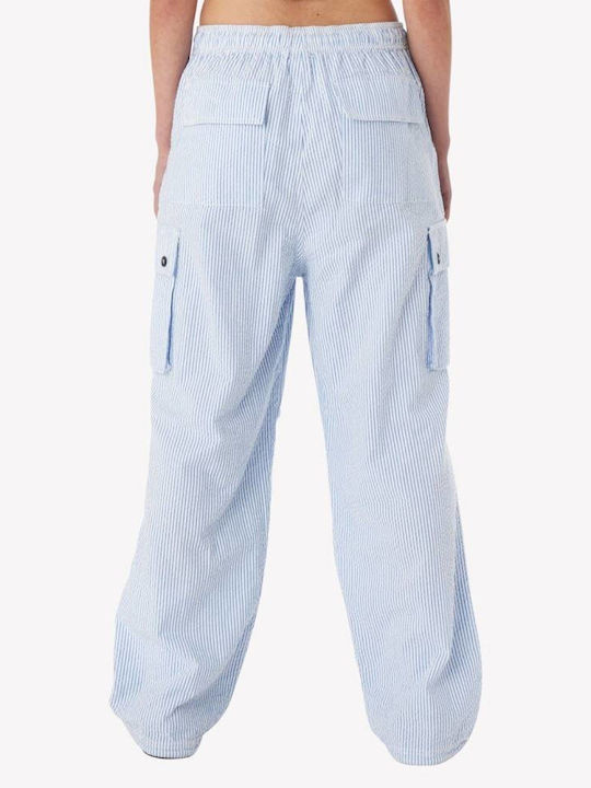 Obey Women's Fabric Cargo Trousers Blue