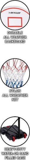Dunlop Μπασκέτα με Βάση και Ρυθμιζόμενο Ύψος 165-205εκ.
