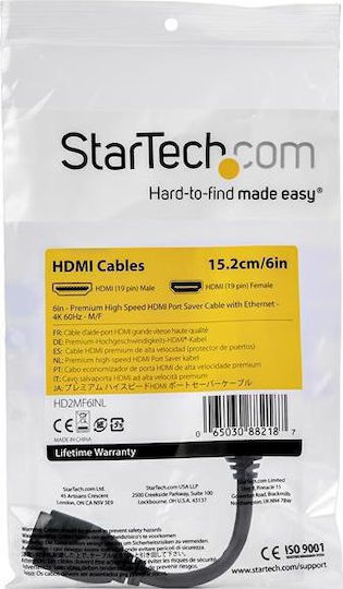 StarTech Cablu HDMI De Sex Masculin - HDMI De Sex Feminin 0.15m Negru