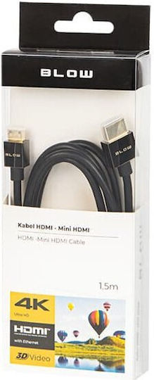 Blow Cabluri HDMI HDMI 2.0 Premium High Speed 4K 60Hz HDR HDMI De Sex Masculin - Micro HDMI De Sex Masculin 1.5m Gri