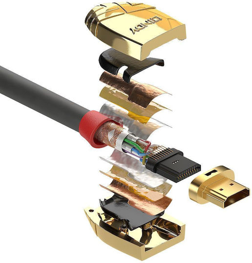 Lindy HDMI 2.0 Premium High Speed 4K 60Hz HDR Kabel HDMI-Stecker - HDMI-Stecker 20m Schwarz