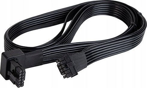 Silverstone Sst-pp14-90 12+4 Pin Psu To 12+4 Pin Gpu 90° Angled 12vhpwr Pcie Gen5 Cable 65cm Black