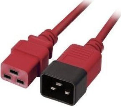 Lindy IEC C19 - IEC C20 Cable 2m Red (30124)