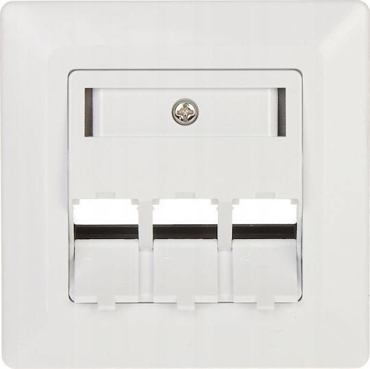 Solarix Ethernet Modul 3 Keystone Wandhalterung Weiß Sx9-3-0-wh