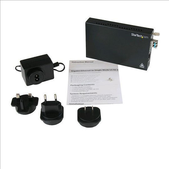 Gb Sm Fiber Media Converter Lc In