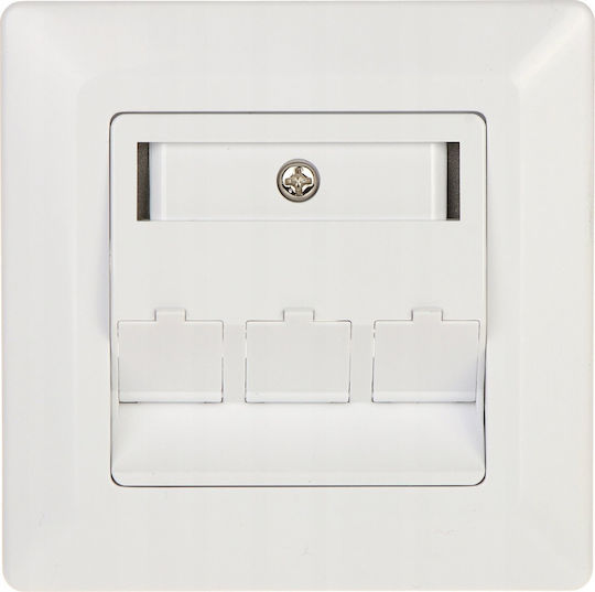 Solarix Ethernet Modul 3 Keystone Wandhalterung Weiß Sx9-3-0-wh