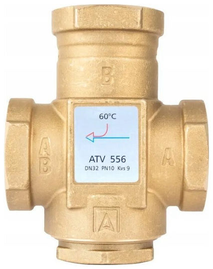 Θερμοστατική Βαλβίδα Atv 556 Dn32 Rp1 1/4 Kvs 9 60°c S A