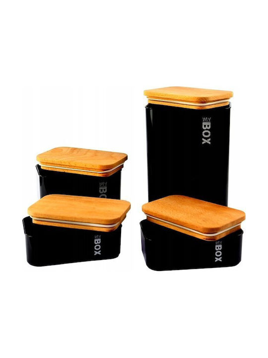 Katex Set 4Stücke Allgemeine Verwendung Gläser mit Deckel Hölzernes 2000ml