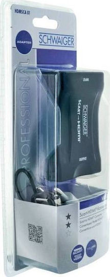 Schwaiger Μετατροπέας HDMI female σε Scart female (HDMSCA01533)