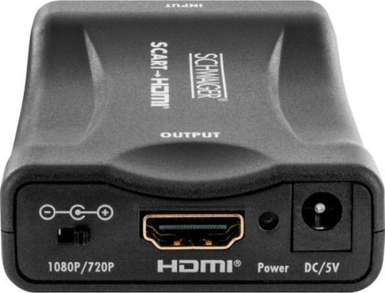 Schwaiger Μετατροπέας HDMI female σε Scart female (HDMSCA01533)