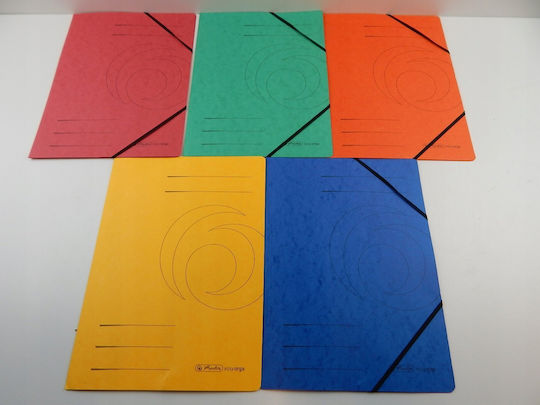 Herlitz Elastikmappe A4 Qualität Verschiedene Farben Packung mit 5 Stück