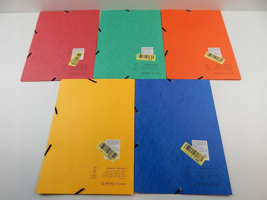 Herlitz Elastikmappe A4 Qualität Verschiedene Farben Packung mit 5 Stück