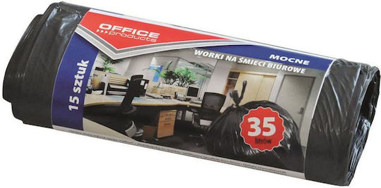Office Products Trash Bags Capacity 35lt 35x49cm 15pcs Black