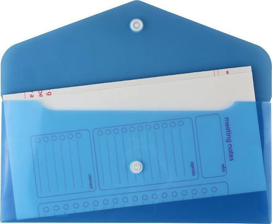 Biurfol Knopfmappe DL 21x9,9 PP Blau