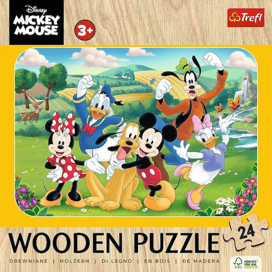Ξύλινο Παιδικό Puzzle Μάους Mickey 24pcs Trefl