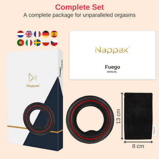 Cockring Nappex Fuego Premium Cockrings 10 Languages