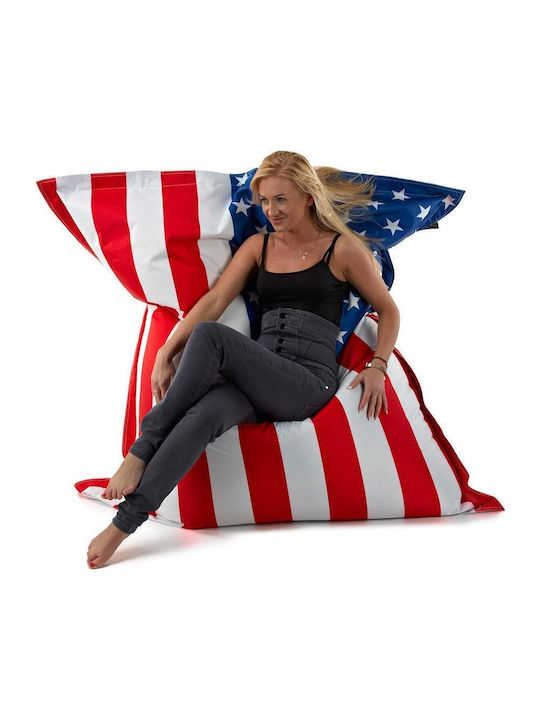 Bean Bag Bolster Poof Red