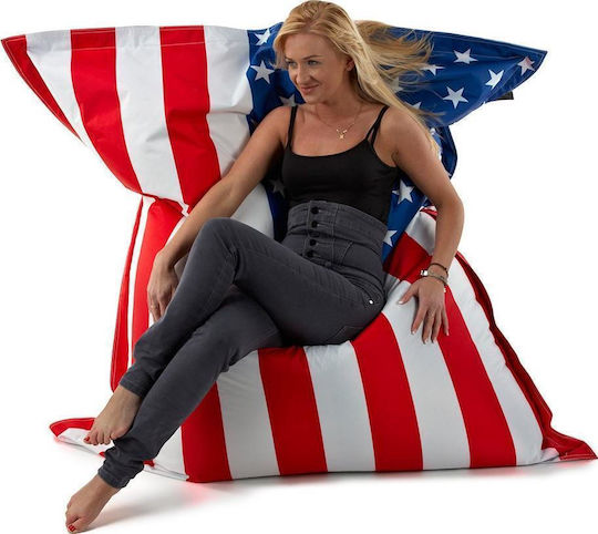 Bean Bag Bolster Poof Red