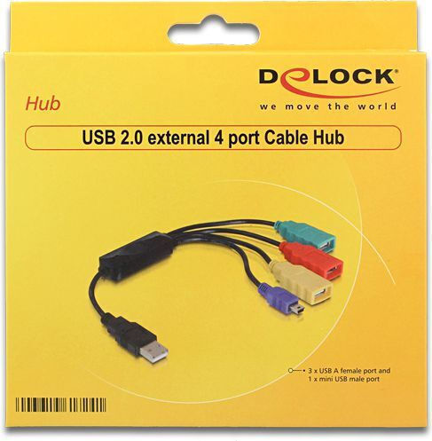 DeLock DeLock USB-A Männlich Zu USB-A / Mini-USB Weiblich Konverter 1 Stück 61724