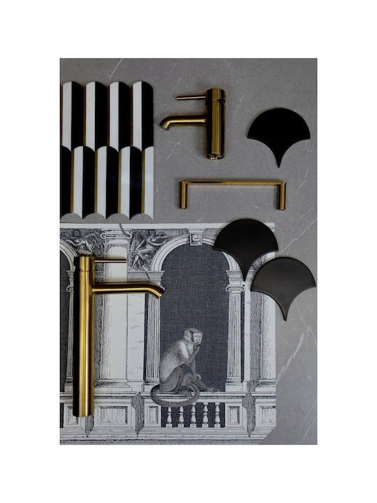 KFA Single Wall-Mounted Bathroom Rail ​22x22cm Inox Gold