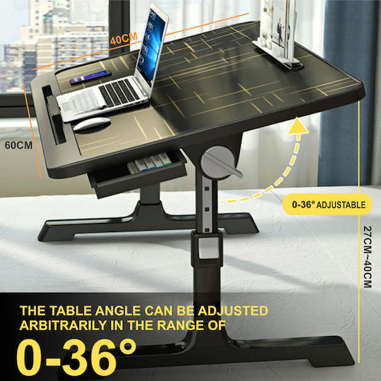 Linomag Τραπεζάκι για Laptop Adjustable, Foldable, 60cm x 40cm x 27cm ~ 40cm