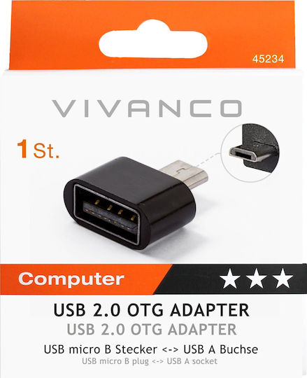Vivanco CAM 17C OTG Konverter Micro-USB männlich zu USB-A weiblich 1Stück