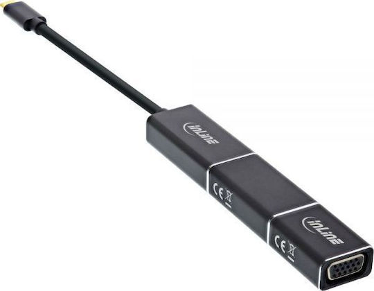 InLine 6in1 Konverter USB-A / USB-C männlich zu DisplayPort / HDMI / VGA weiblich 1 Stück