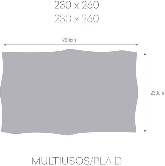 Eysa Sugus Покривка За Двуместен Диван Жакард 230x260см Тъмно Кафяв C17
