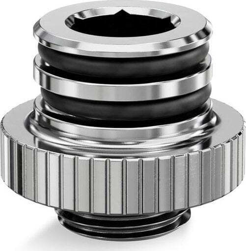 Ekwb Ek-quantum Torque Push-in Adapter M 7 - Nickel Armaturen Silber